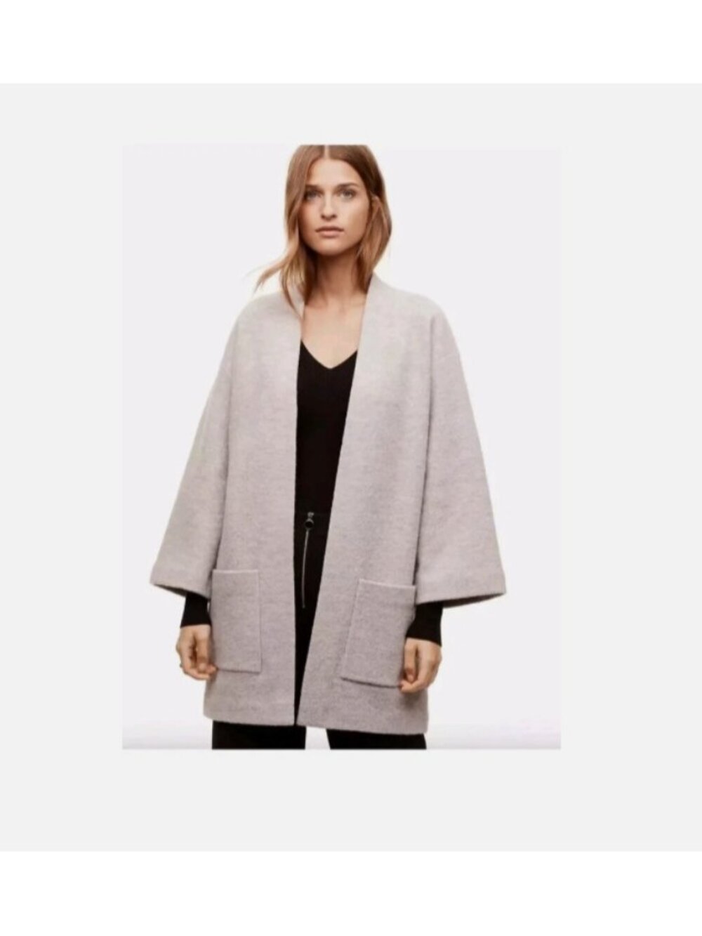 Aritzia Wilfred Brullon Wool Sweater Cardigan Grey ( XXS )